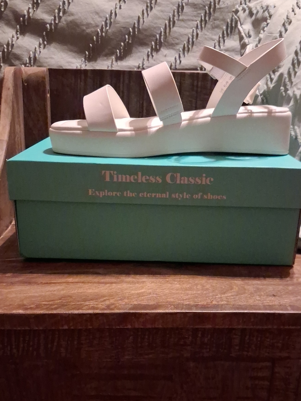 Women's White Platform Sandals